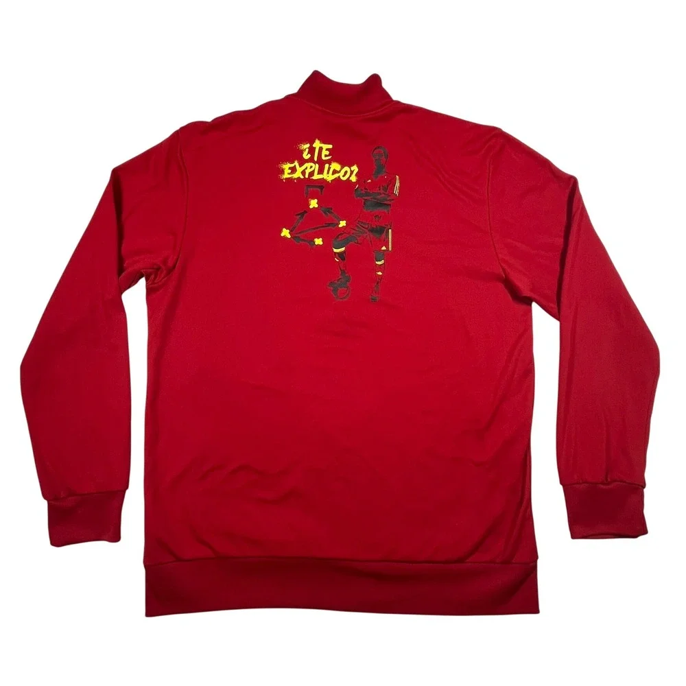Adidas Track Jacket Mens Large Red Spain 2014 FIFA World Cup G77813 Soccer Core